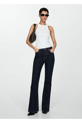 شلوار جین آبی زنانه رگولار MANGO - کد 852564890