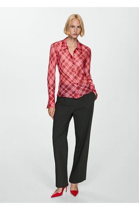 پیراهن زرشکی زنانه رگولار MANGO - کد 848615746