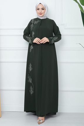 لباس حجاب خاکی زنانه رگولار hafsamina - کد 804875610