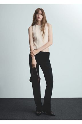 تیشرت نباتی زنانه اسلیم فیت MANGO - کد 852564820