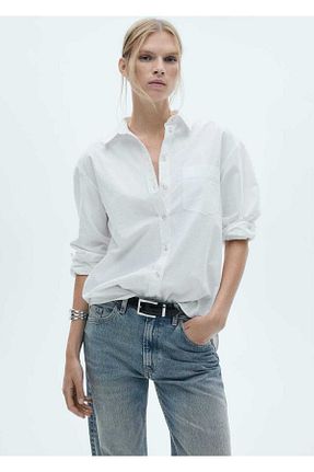 شلوار جین آبی زنانه رگولار MANGO - کد 841271910