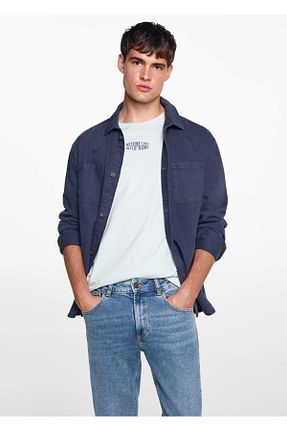 شلوار جین آبی مردانه رگولار MANGO Teen - کد 840145723