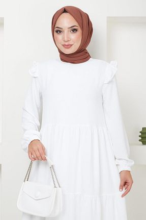 لباس حجاب سفید زنانه رگولار hafsamina - کد 853899919