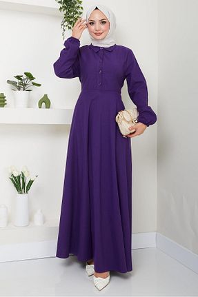 لباس حجاب بنفش زنانه رگولار hafsamina - کد 843513998
