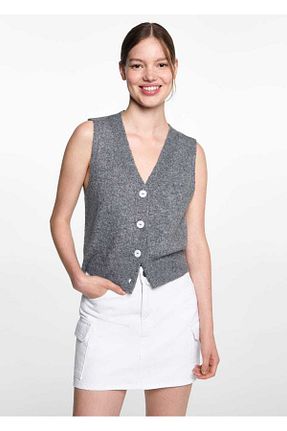 دامن سفید زنانه پنبه ای MANGO Teen - کد 841566120