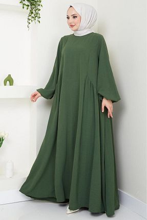 لباس حجاب خاکی زنانه رگولار hafsamina - کد 835503463