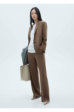 کت قهوه ای زنانه رگولار MANGO - کد 849279057