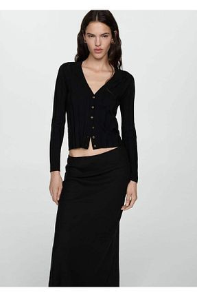 پلیور مشکی زنانه ساده MANGO - کد 850698547