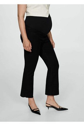 شلوار جین مشکی زنانه رگولار MANGO - کد 849823087