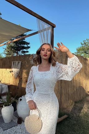 لباس سفید زنانه بافتنی Elbee Fashion Woman - کد 850066467