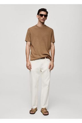 تیشرت قهوه ای مردانه رگولار MANGO Man - کد 832592972