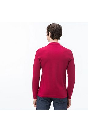 سوئیشرت زرشکی مردانه ساده Lacoste - کد 3603540