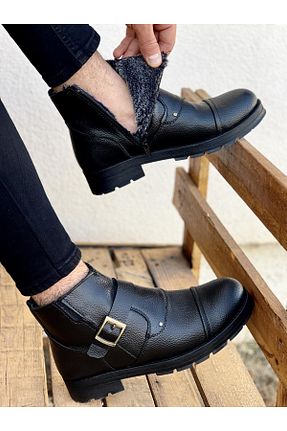 بوت / نیم بوت مشکی مردانه چرم مصنوعی Muggo - کد 31276102