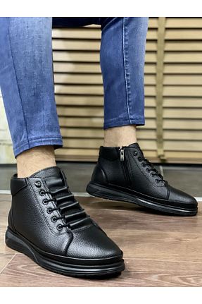 بوت / نیم بوت مشکی مردانه چرم مصنوعی Muggo - کد 31276075