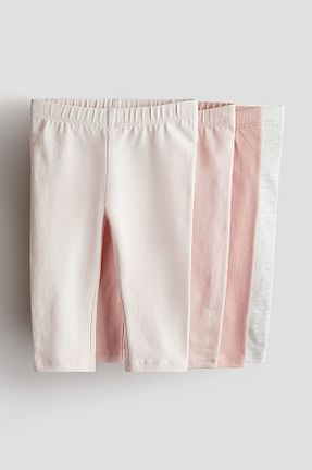 ساق شلواری صورتی بچه گانه پنبه ای H&M - کد 855446939