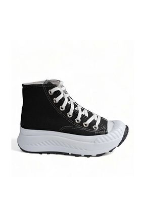 کفش اسنیکر مشکی زنانه بند دار Melen Shoes - کد 748578728
