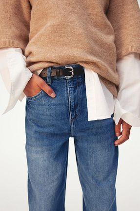شلوار جین آبی بچه گانه پاچه گشاد H&M - کد 857611743