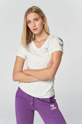 تیشرت سفید زنانه اسلیم فیت hummel - کد 70739239