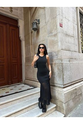لباس مشکی زنانه بافتنی Ecenin Favorileri - کد 806249009