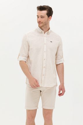 پیراهن بژ مردانه یقه پیراهنی U.S. Polo Assn. - کد 827034327