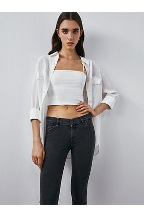 شلوار جین طوسی زنانه پاچه تنگ Ltb - کد 289029197