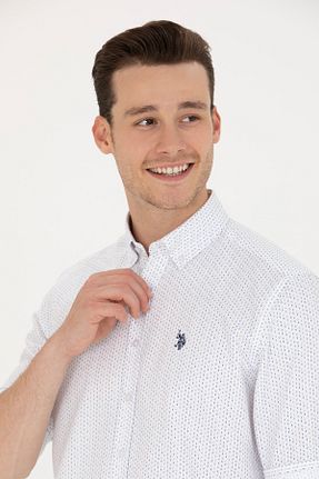 پیراهن سفید مردانه U.S. Polo Assn. - کد 834787806
