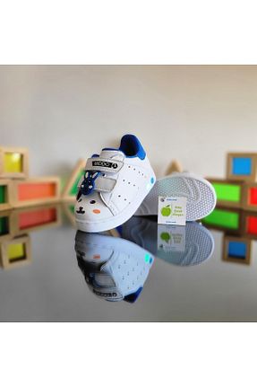کفش اسنیکر سفید بچه گانه چسبی elma bebe - کد 828133346
