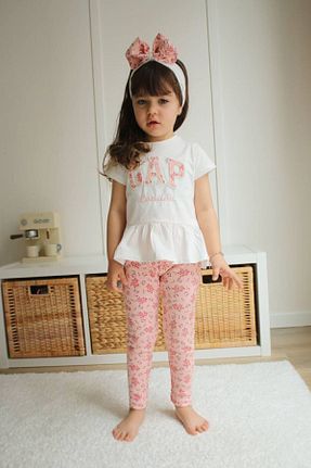 ست بالاتنه و پائین تنه صورتی بچه گانه بافتنی Genel Markalar - کد 845602461