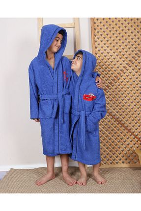 حوله پالتوئی نوزاد و کودک آبی بچه گانه پنبه ای Lavin - کد 826977399