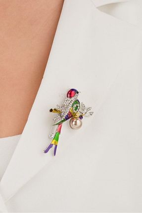سنجاق سینه رنگی زنانه فلزی MRK - کد 812956953