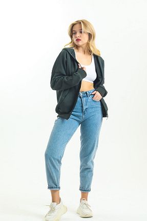 سوئیشرت سبز زنانه ساده MODASMA - کد 377078025