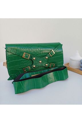 کیف دوشی سبز زنانه چرم مصنوعی MK butik - کد 849836585