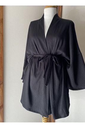 کیمونو و کافتان مشکی زنانه مخلوط ویسکون ki-nua studio - کد 834044851