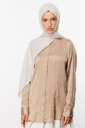 شال طوسی زنانه پنبه پلی استر Mooncorn - کد 858600949
