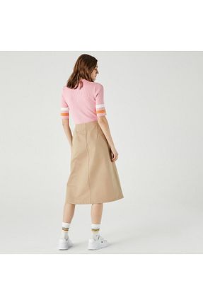 دامن قهوه ای زنانه پارچه Lacoste - کد 858616287