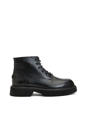 بوت / نیم بوت مشکی مردانه چرم خالص Divarese - کد 858617288