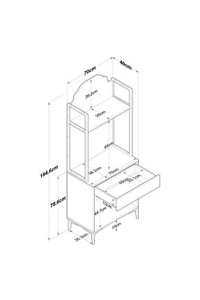 کابینت چند منظوره قهوه ای Suntalam Rani Mobilya - کد 801417982