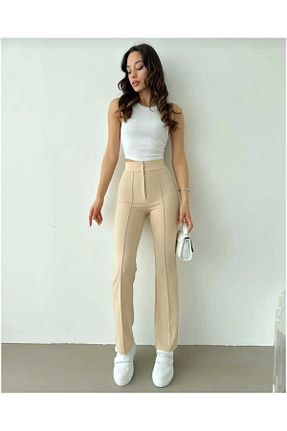 شلوار بژ زنانه لیکرا EGELİMODA - کد 815870858