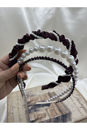 تاج بنفش زنانه مروارید modernist - کد 759262614