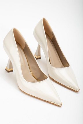 کفش استایلیتو بژ پاشنه نازک SUİNS SHOES - کد 858745501