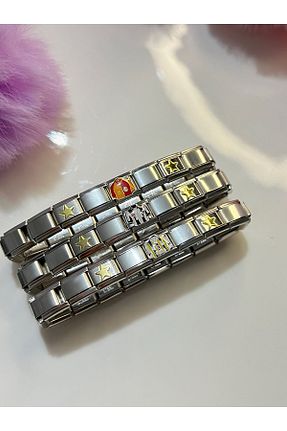دستبند استیل (فولاد) زرد زنانه استیل ضد زنگ ilvesa shop - کد 858749175