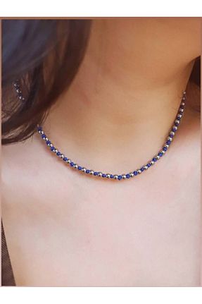 گردنبند استیل ( فولاد ) آبی زنانه استیل (فولاد) TREND - کد 858141744