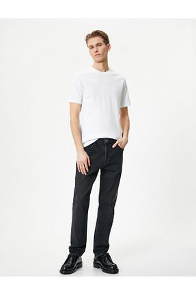 تیشرت سفید مردانه Straight Koton - کد 858766373