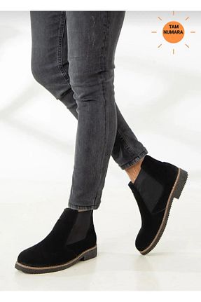 بوت / نیم بوت مشکی مردانه چرم مصنوعی MY GROSS SHOES - کد 855737669