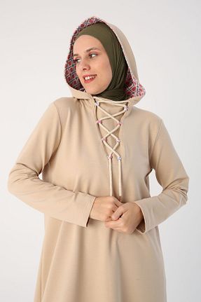 تونیک حجاب بژ زنانه پنبه پلی استر ALLDAY - کد 650137480