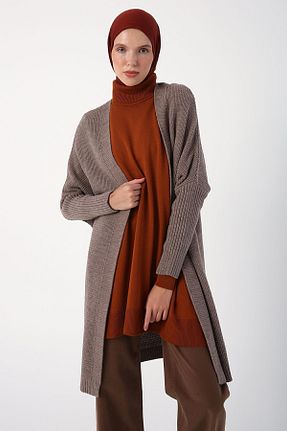 رویه حجاب قهوه ای زنانه اکریلیک ALLDAY - کد 650041539