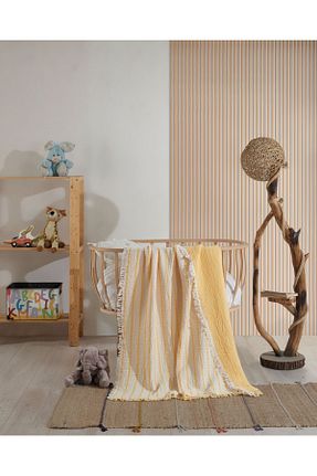 پتوی کودک و نوزاد زرد پنبه ای Medaillon Home - کد 856296419