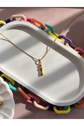 گردنبند جواهر طلائی زنانه روکش طلا Claritas Takı - کد 744609820