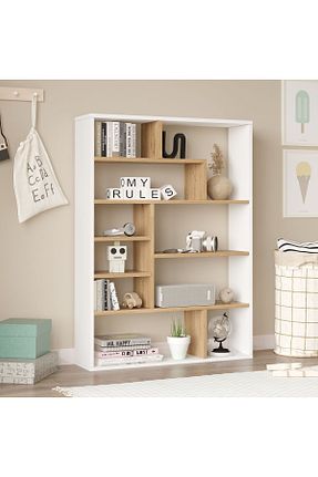 قفسه کتاب قهوه ای 123 سانتی متر Yurudesign - کد 845607859