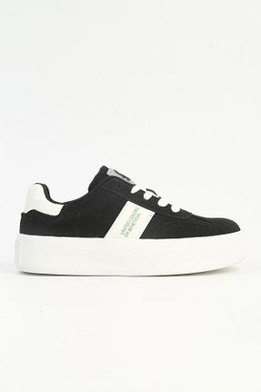 کفش اسنیکر مشکی زنانه بند دار Benetton - کد 858641363